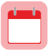 calendar  icon red
