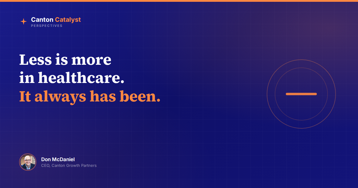 Less is more in healthcare: It Has Always Been About the Cost